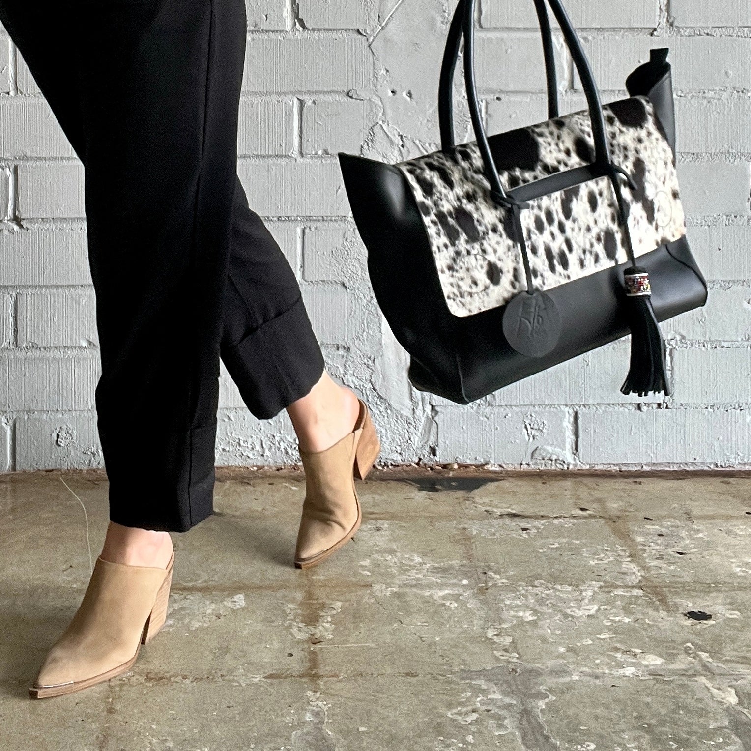 COWHIDE HANDBAG
