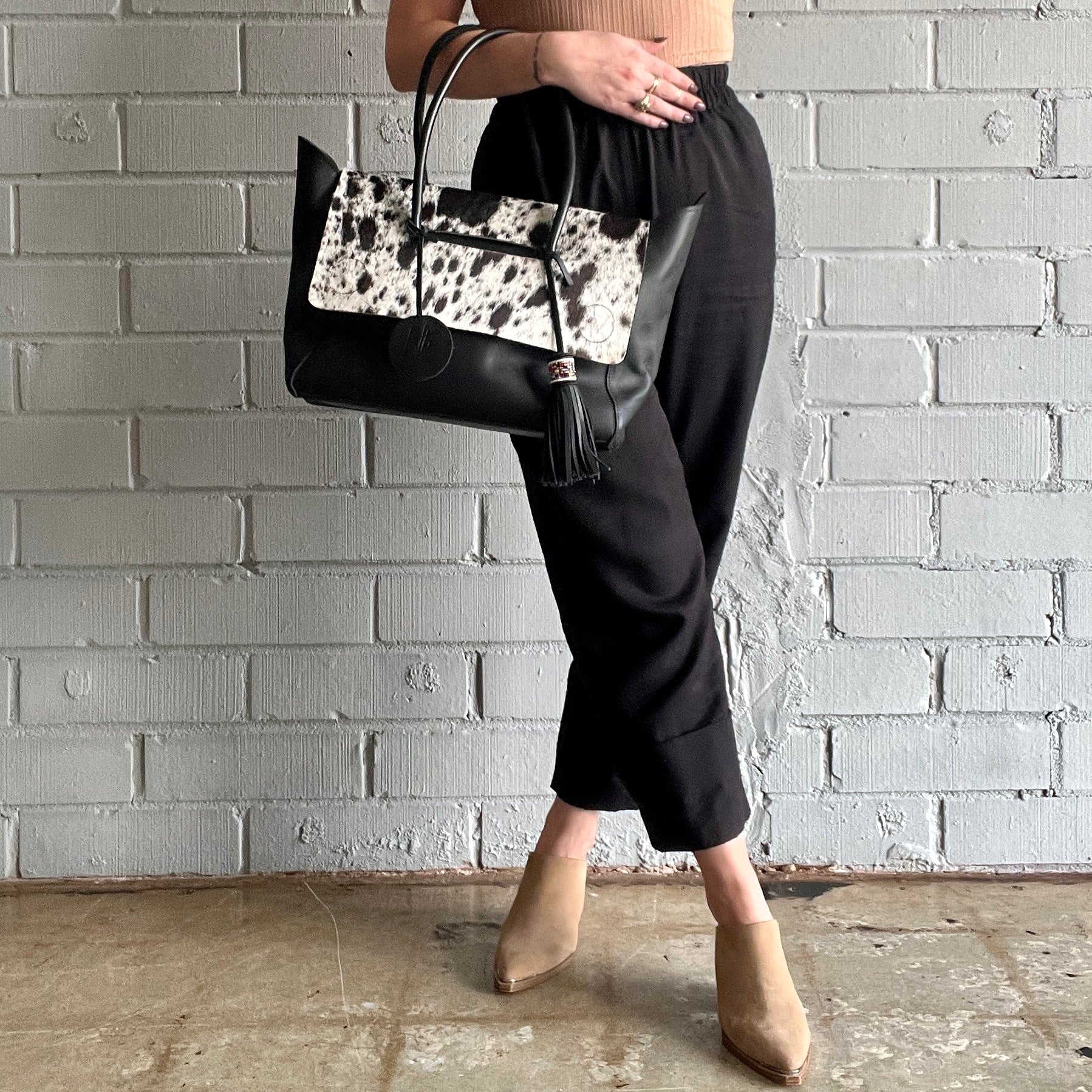 COWHIDE HANDBAG