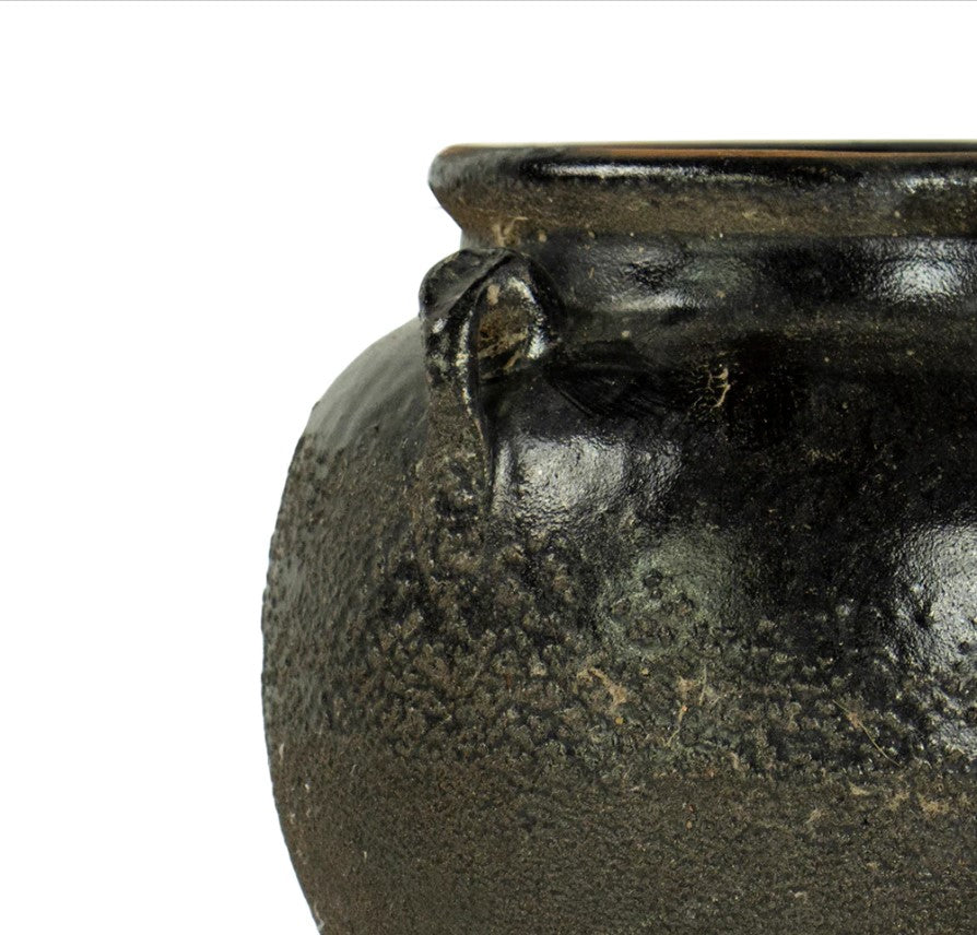 GLAZED FOUR-HANDLE POT