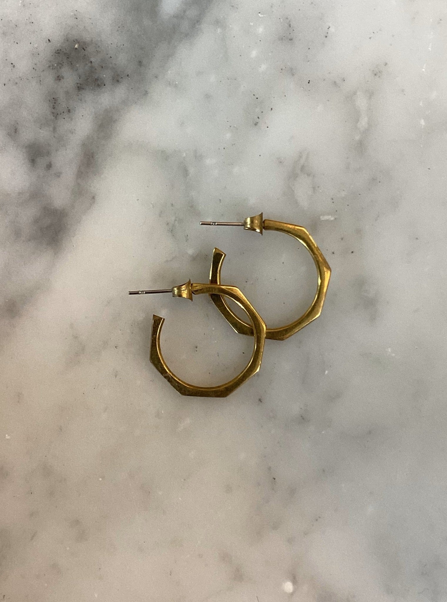 OCTAGON HOOP EARRINGS