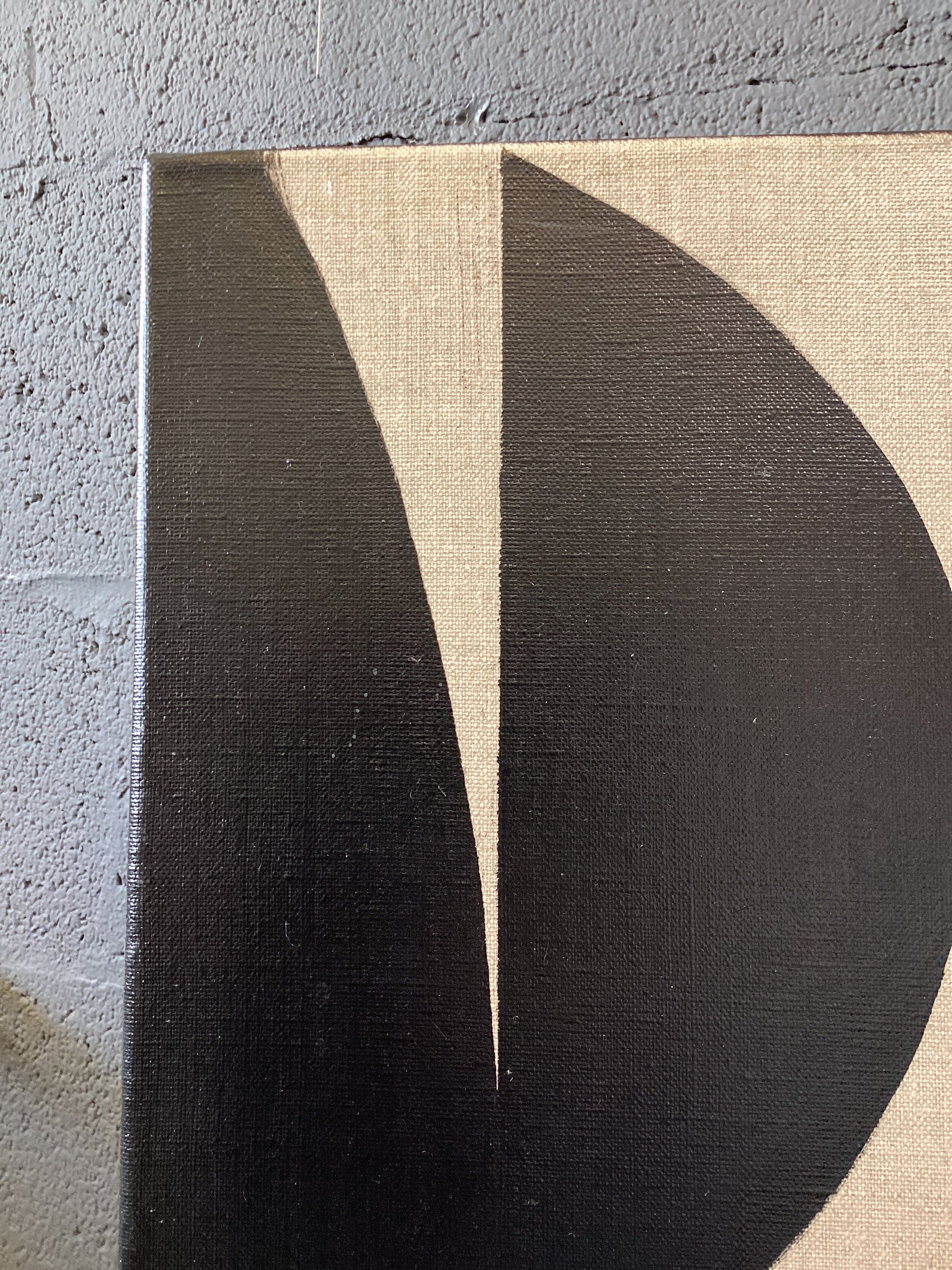 STEPHEN SHON ACRYLIC + INK ON RAW LINEN
