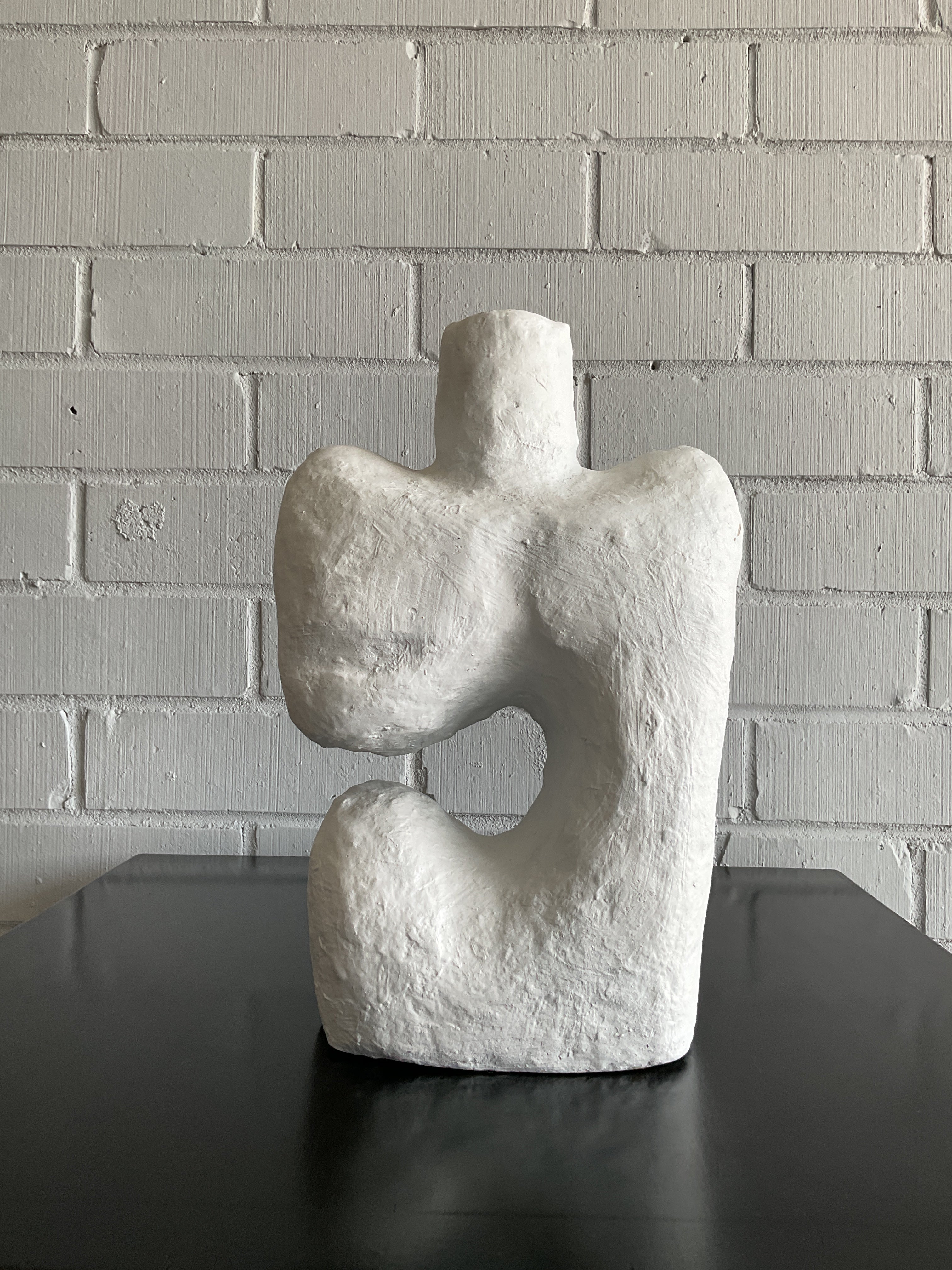PAPIER MACHE ABSTRACT VASE