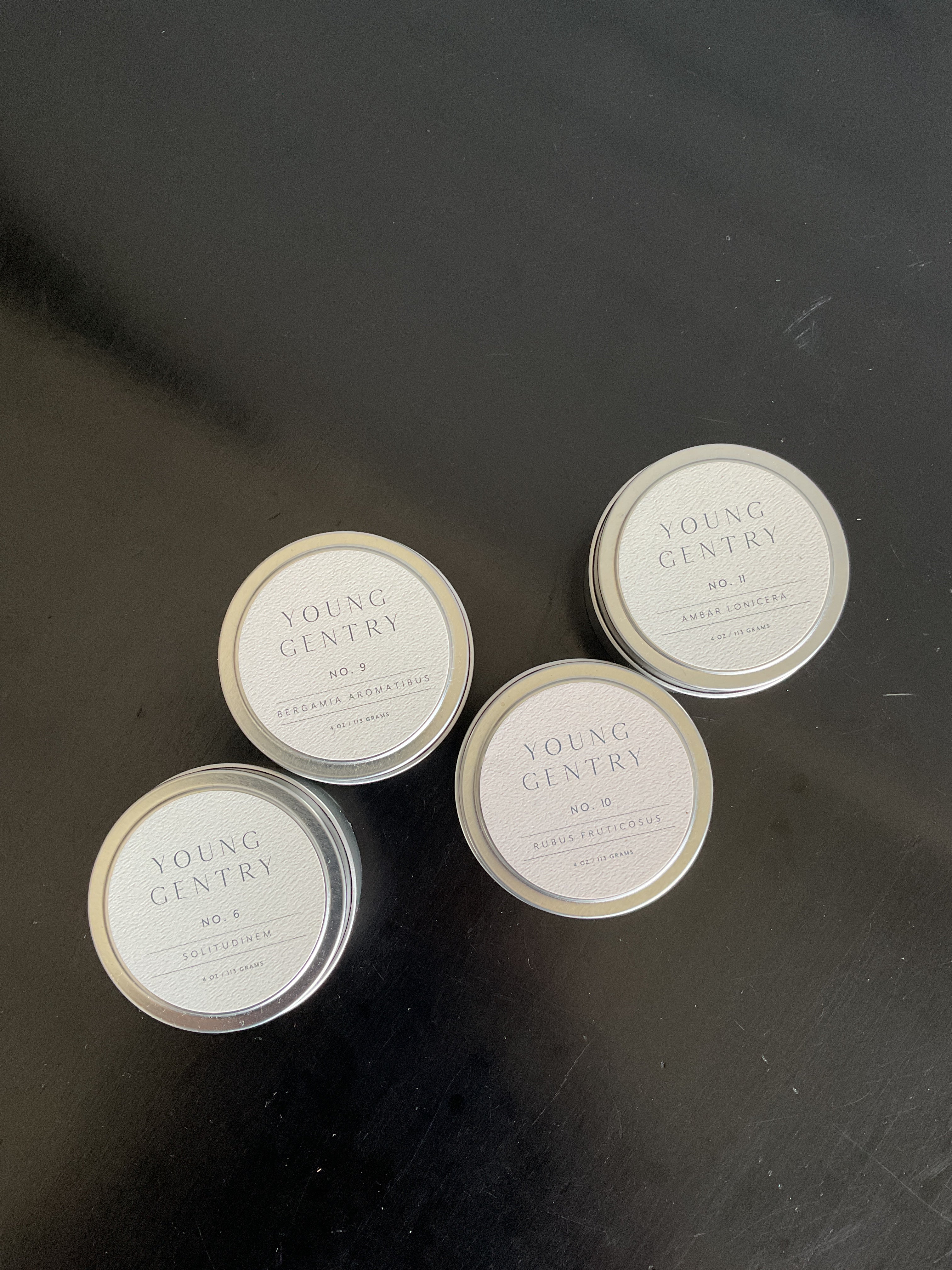 YOUNG GENTRY 4 OZ TIN CANDLE