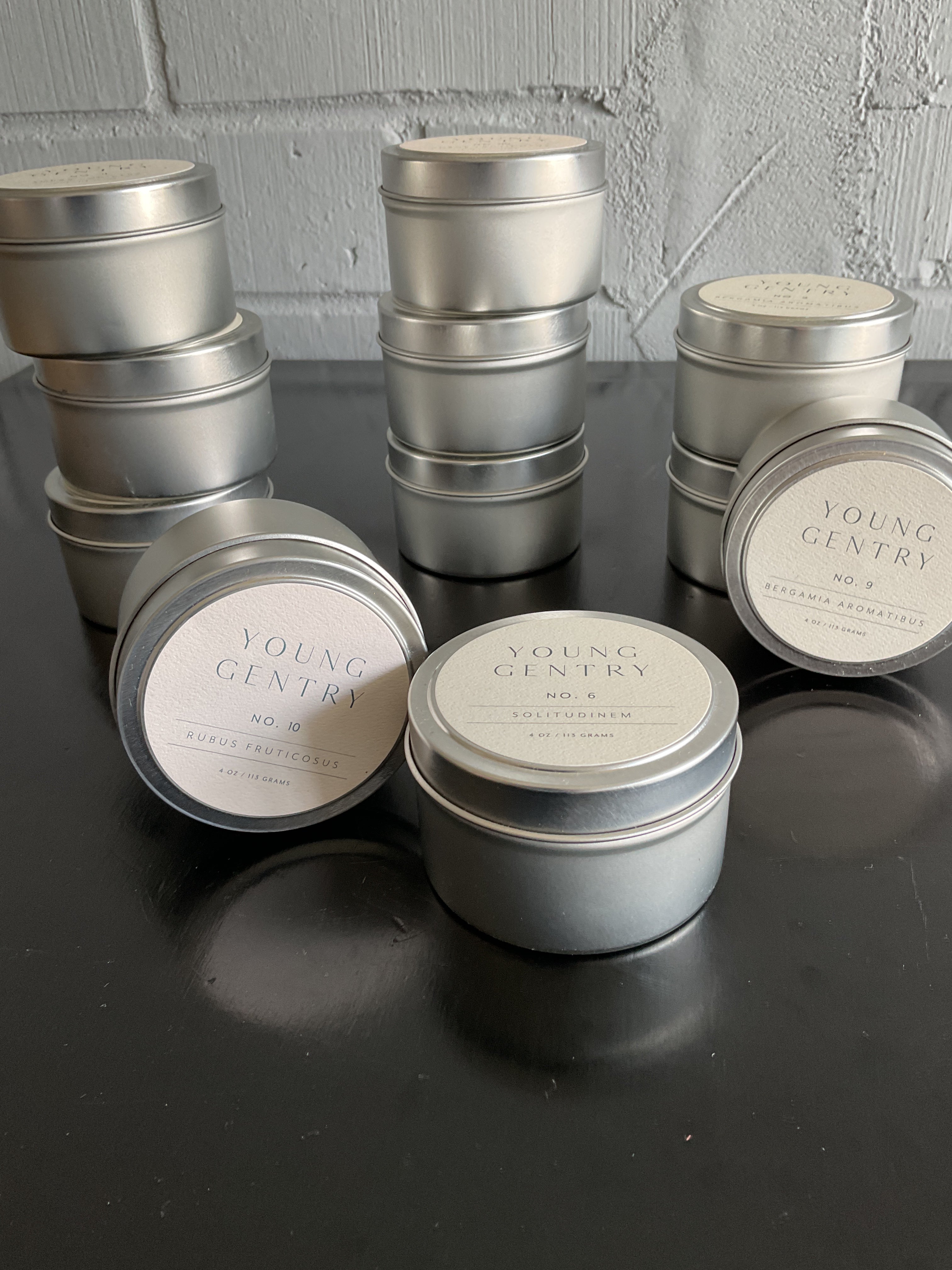 YOUNG GENTRY 4 OZ TIN CANDLE
