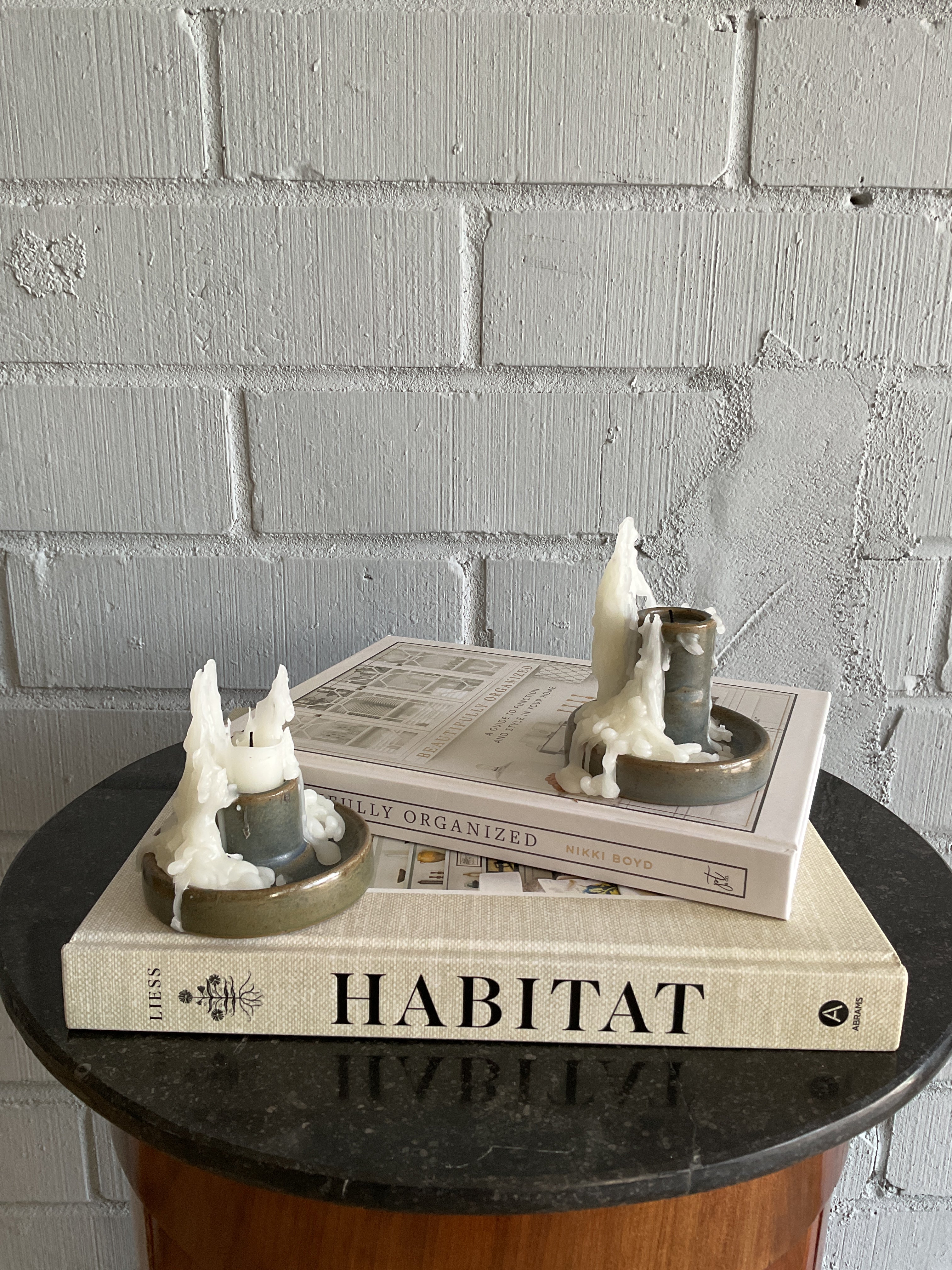 STONEWARE CANDLE HOLDER