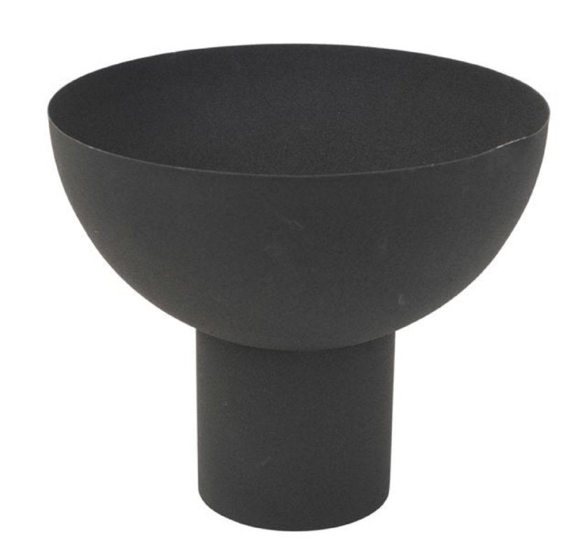 TEXTURED METAL FOOTED BOWL