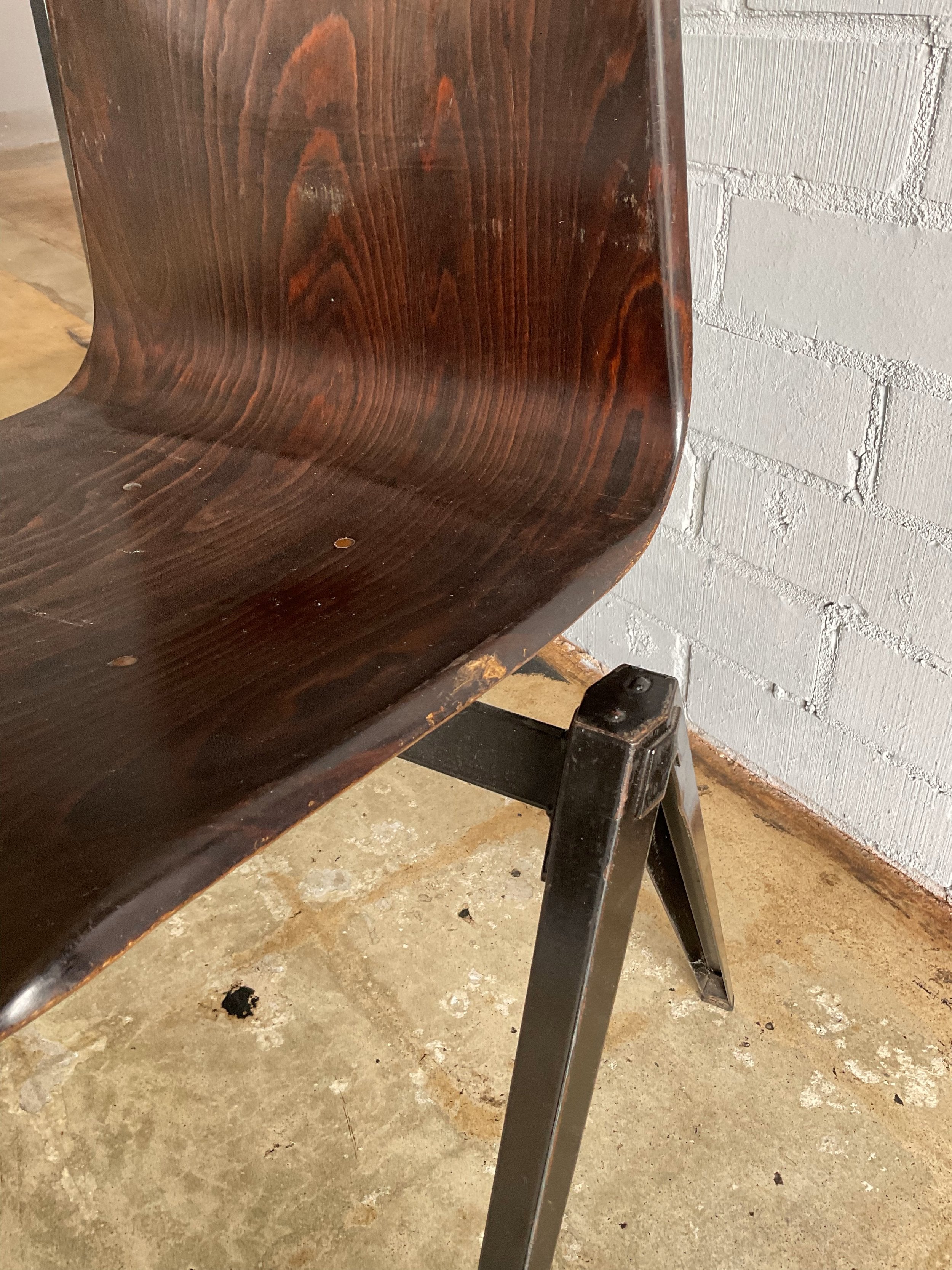 GALVANITAS STACKABLE INDUSTRIAL CHAIRS, SET OF TWO