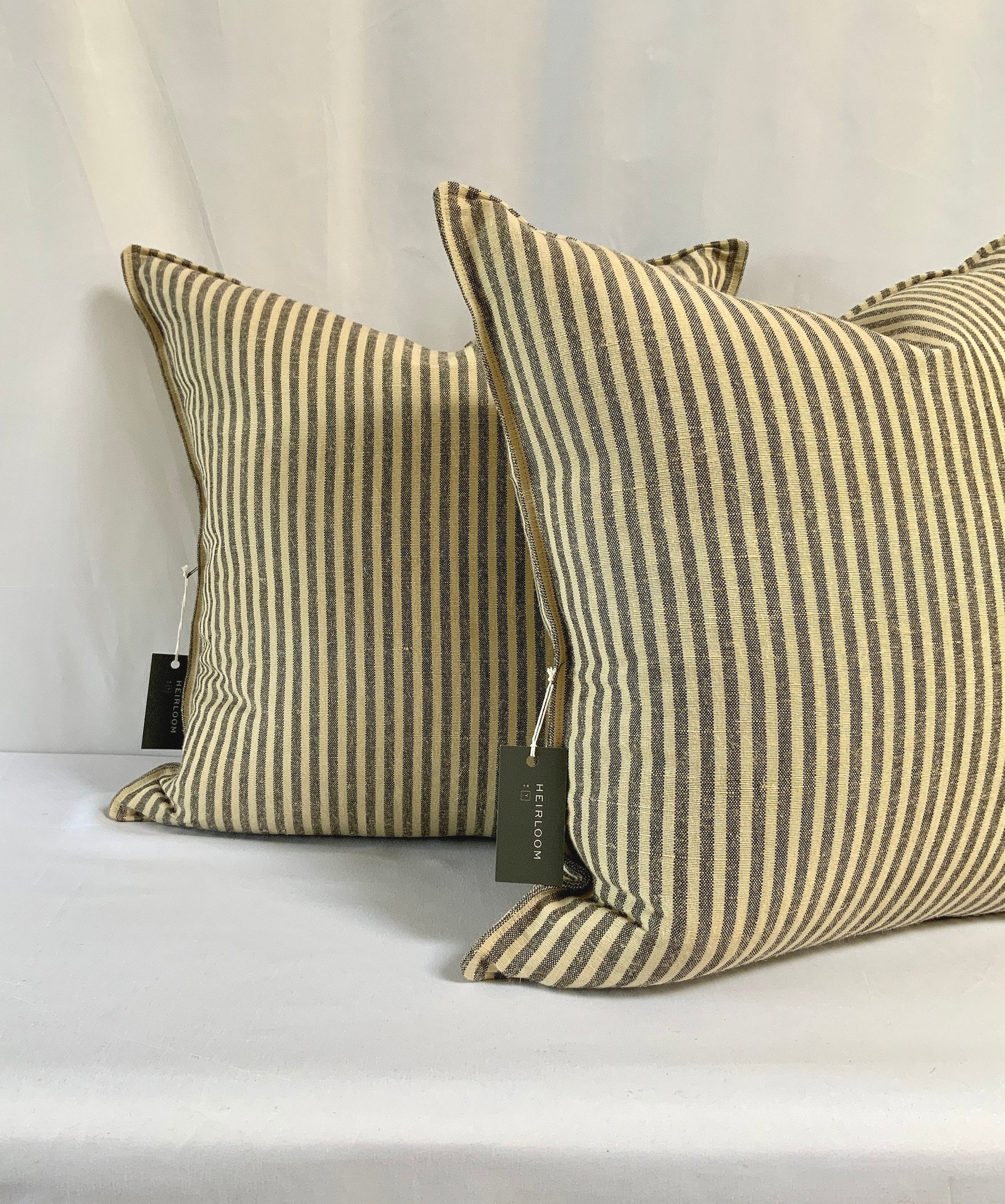 CREAM + BLACK STRIPE PILLOW