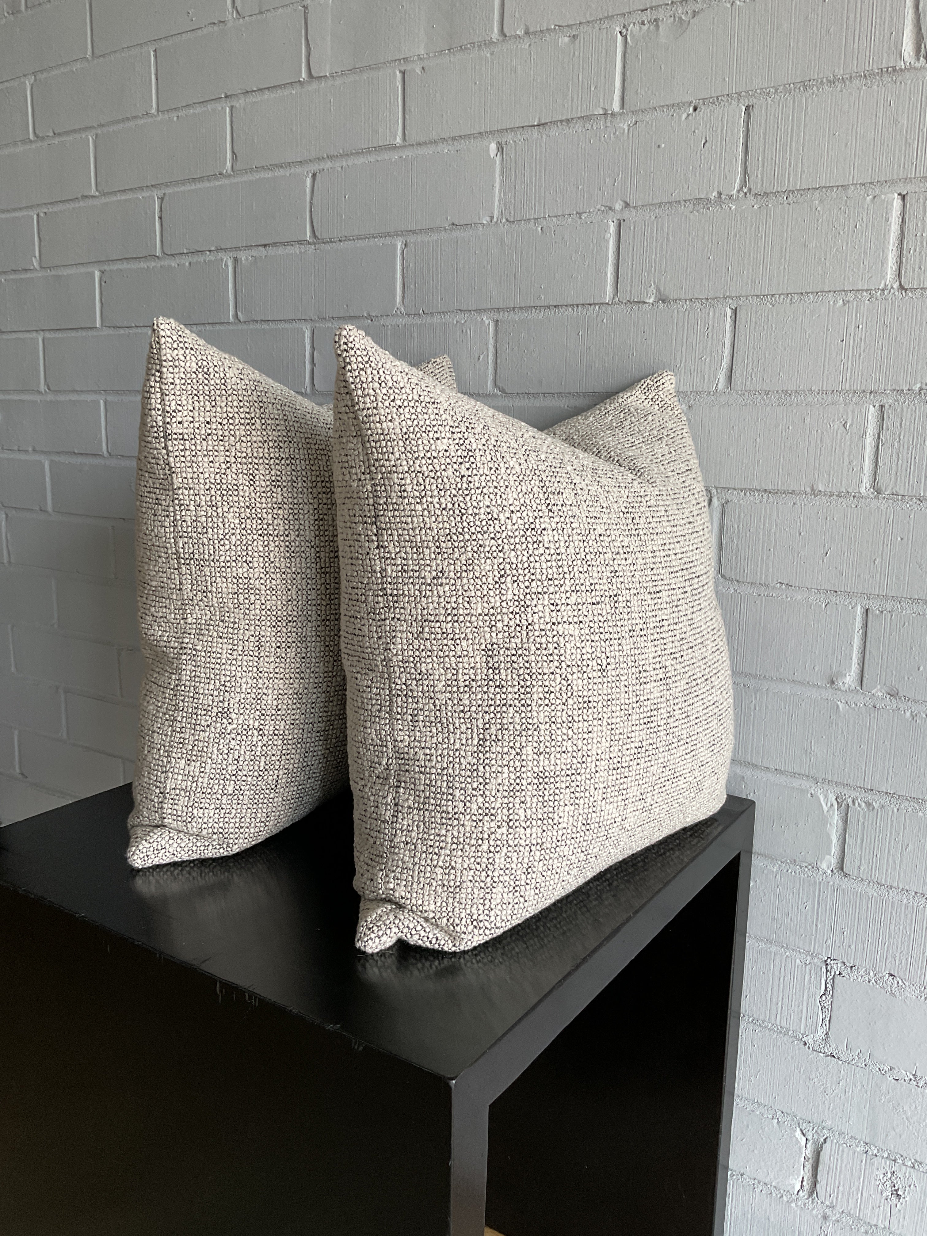 BLACK + WHITE BOUCLE PILLOW