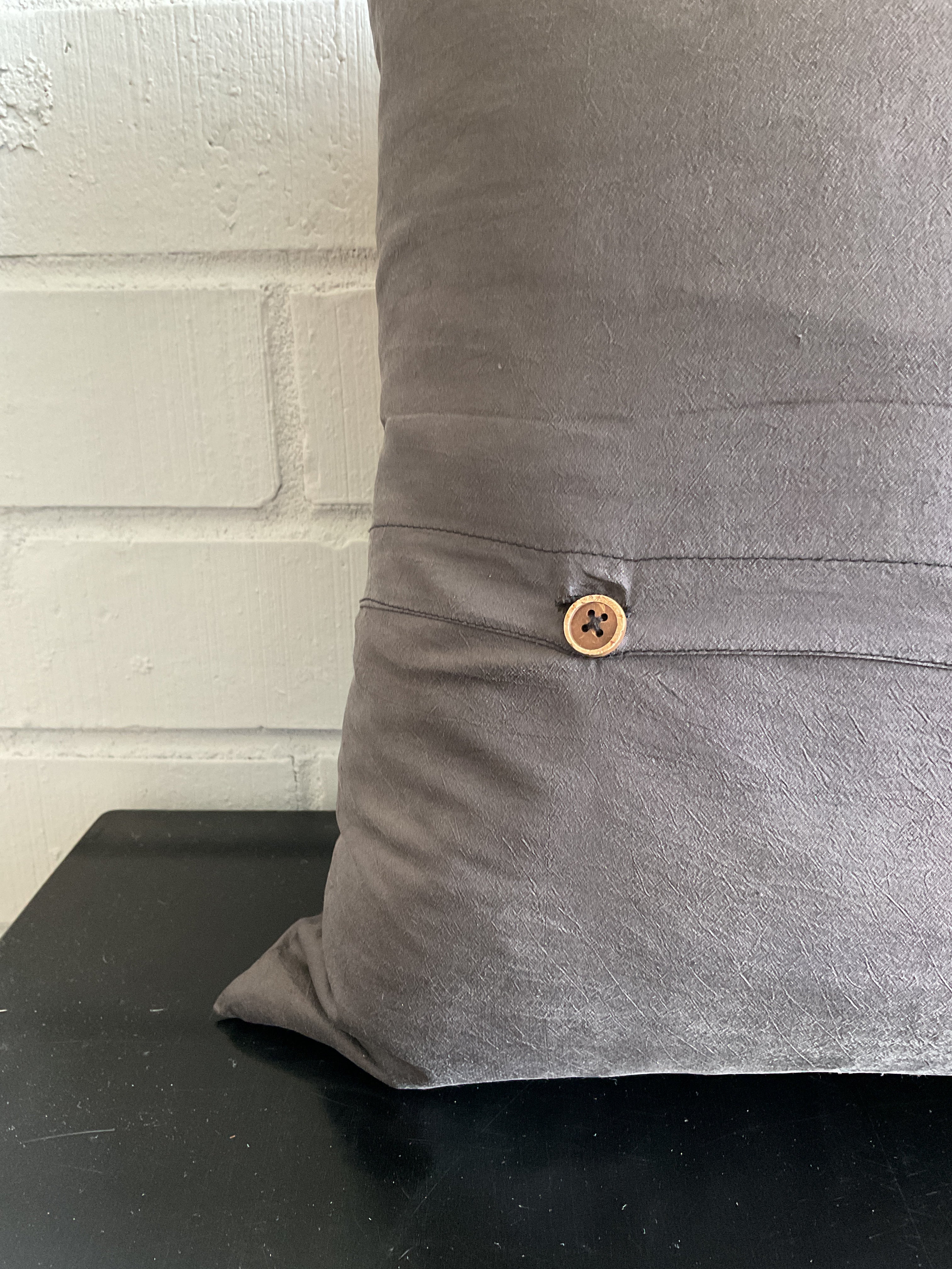 COPPER + BLACK SILK PILLOW