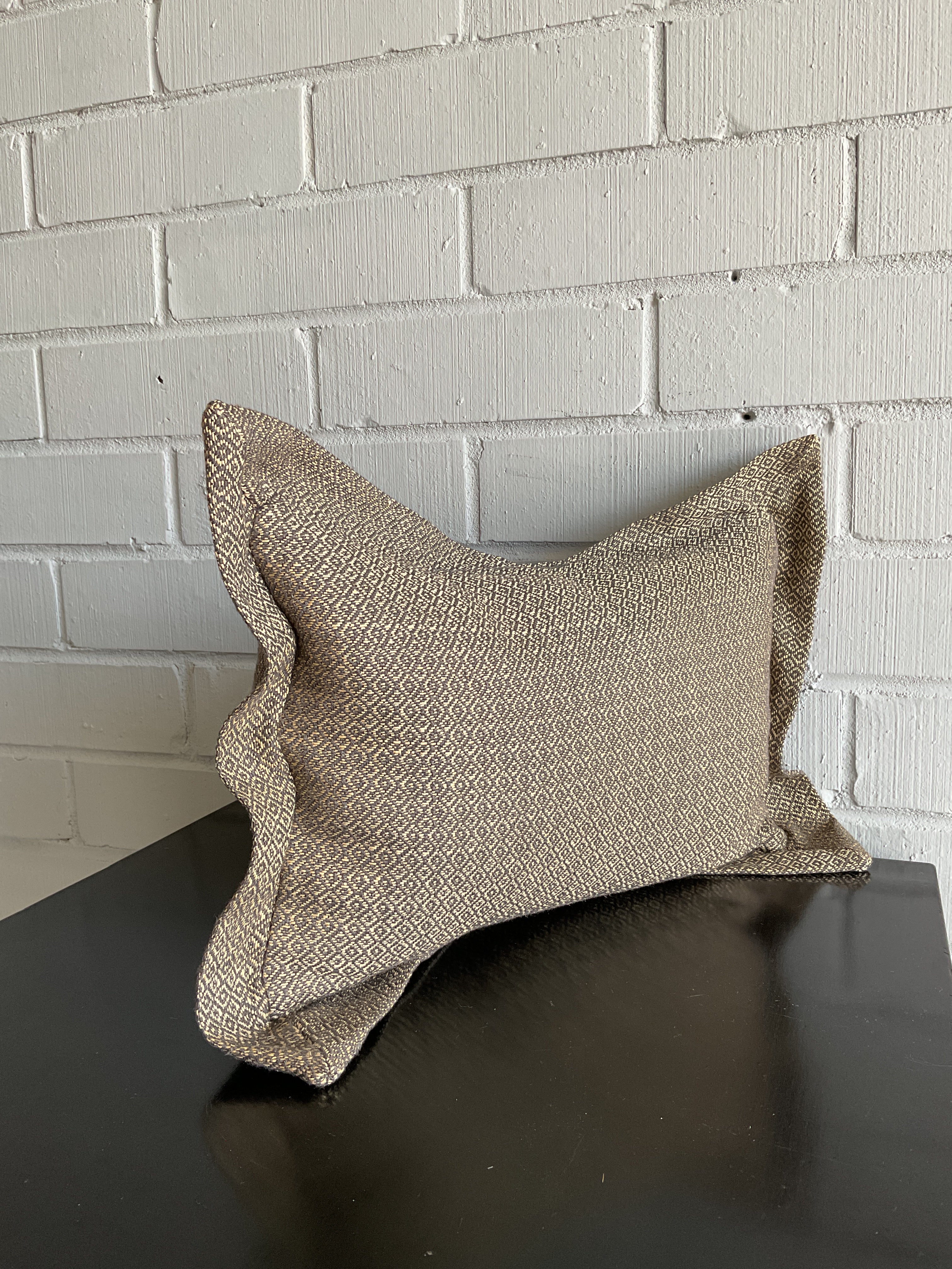 NATURAL + BLACK DIAMOND LUMBAR PILLOW