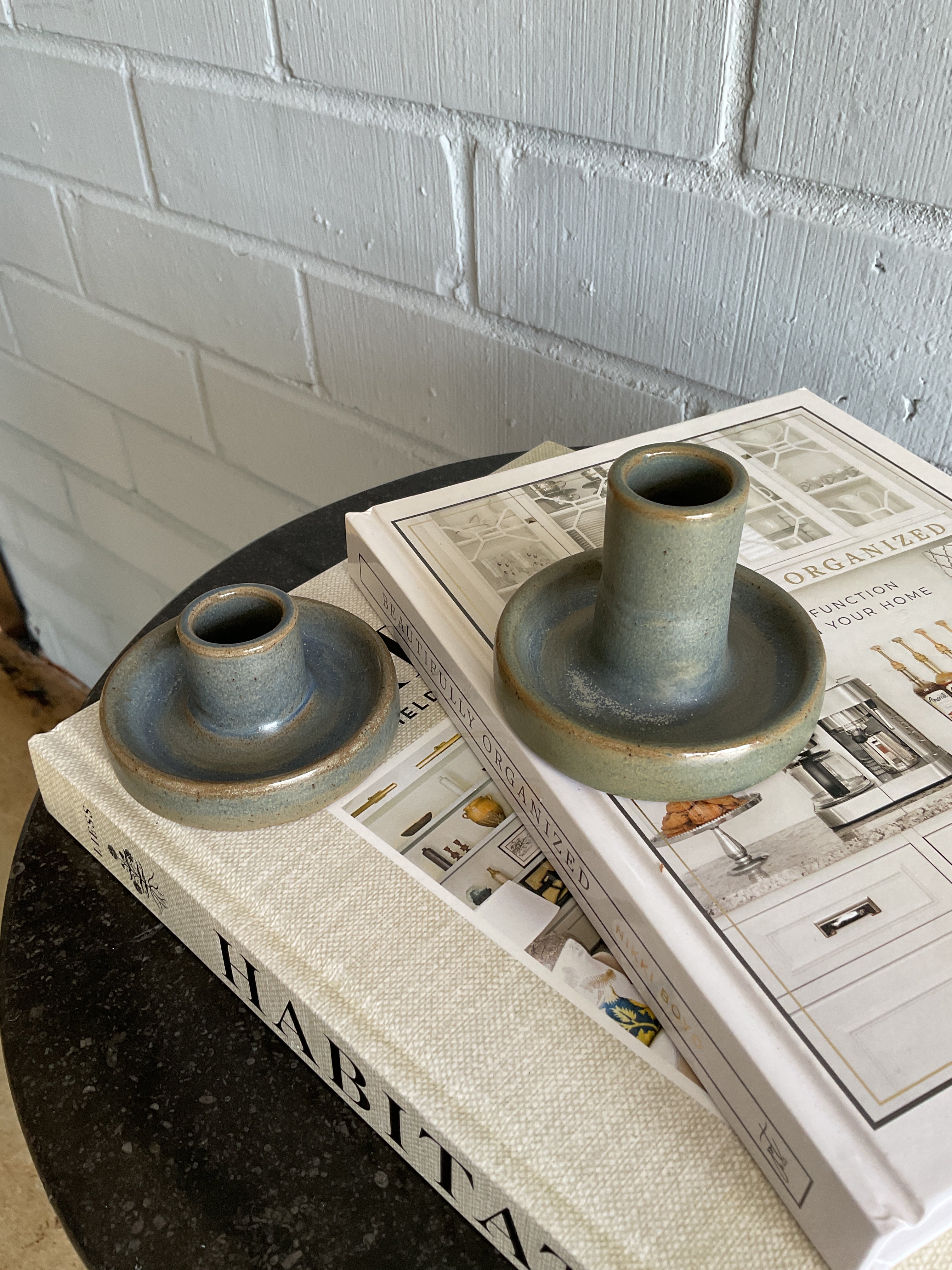 STONEWARE CANDLE HOLDER