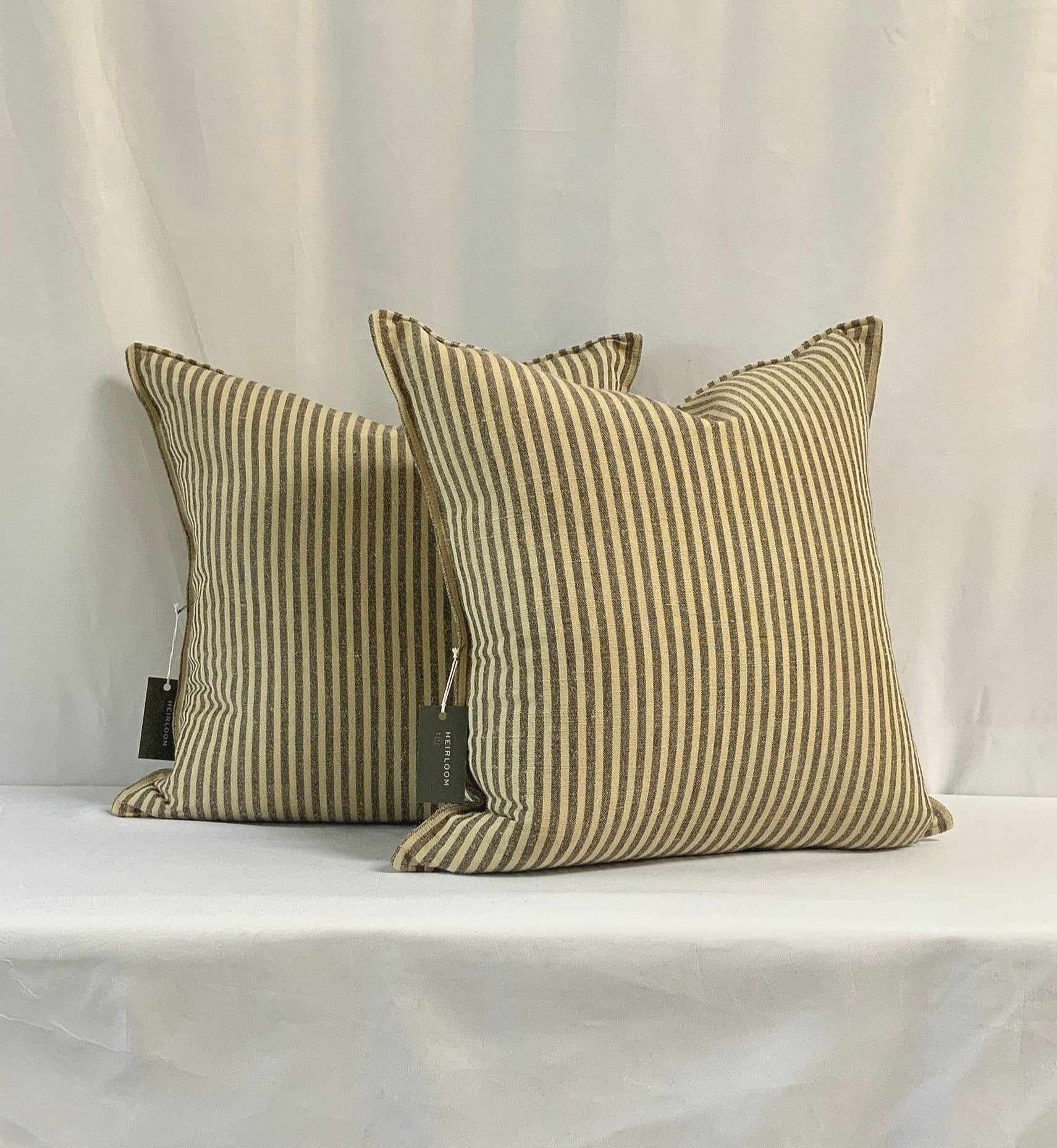 CREAM + BLACK STRIPE PILLOW