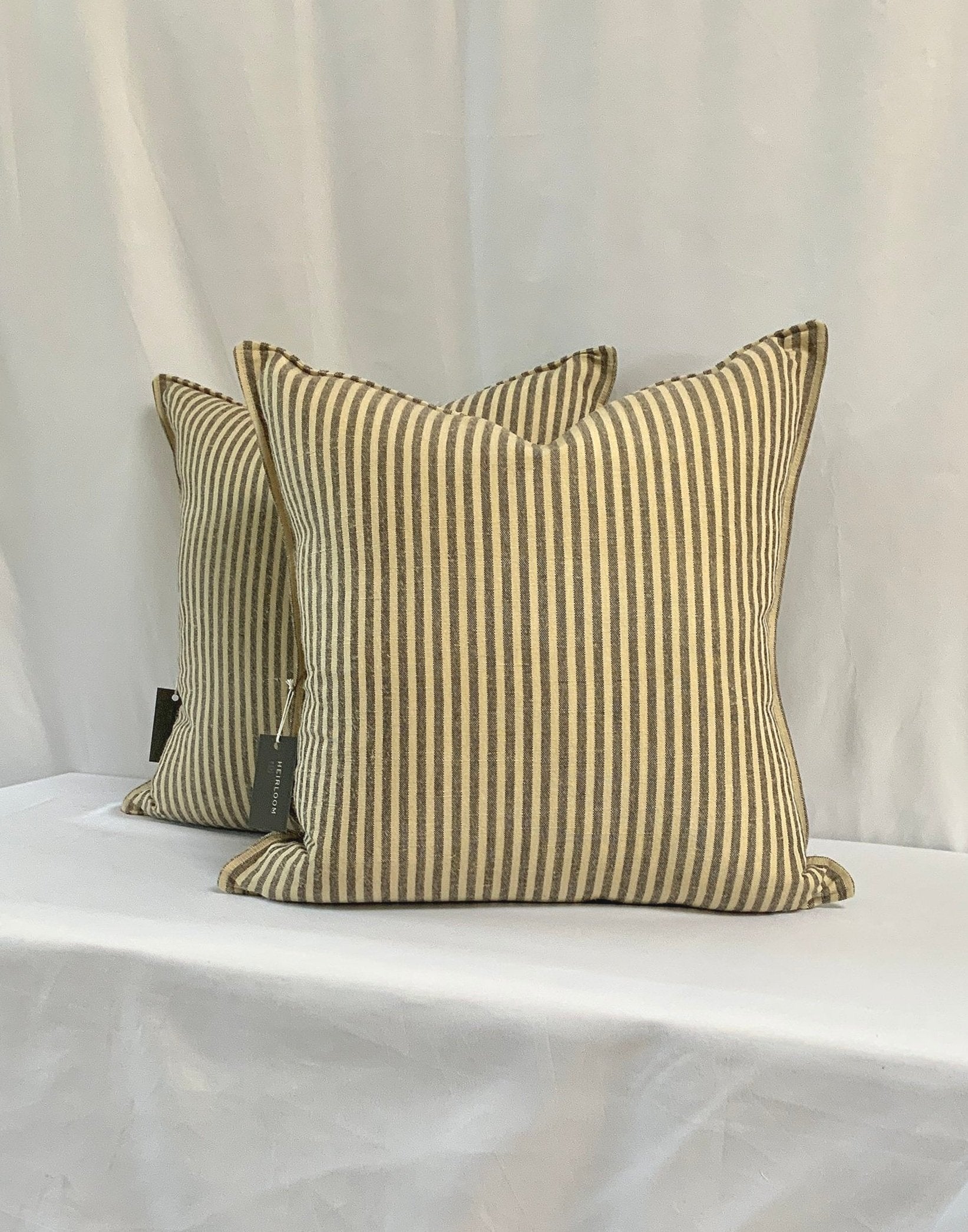 CREAM + BLACK STRIPE PILLOW